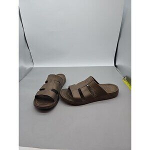 Nuusol Mens Sz 13 Stanley Slide Eclipse Brown Slip On USA Made Rubber Comfort